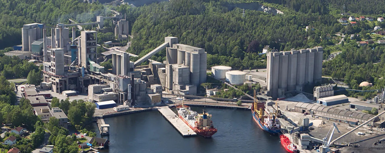 Norcem's cement plant in Brevik, Norway