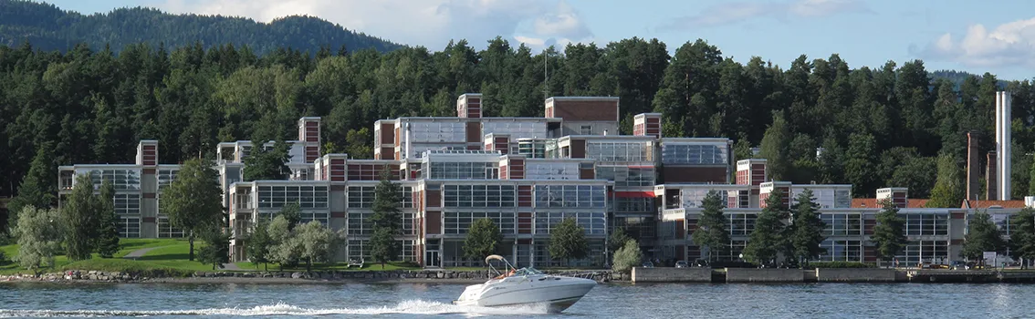 Høvik headquarters from the sea