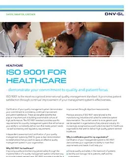 ISO 9001 for healthcare