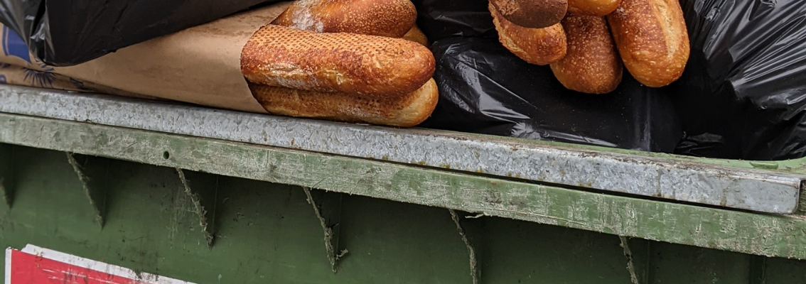 Bread in a bin